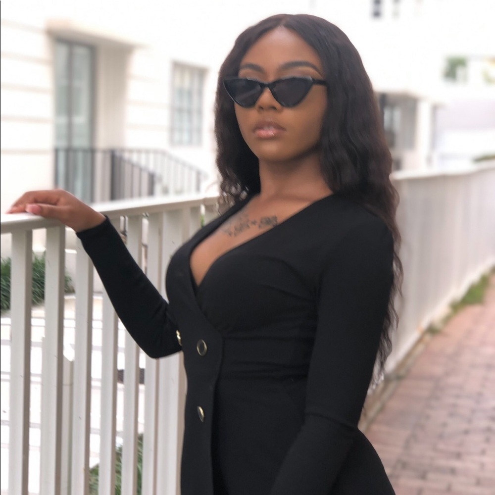 Black cat eye sunglasses